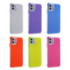 3 In 1 Dreamland PC + TPU Solid Color Transparent Border Protective Case, For iPhone 12 mini, For iPhone 12 / 12 Pro, For iPhone 12 Pro Max