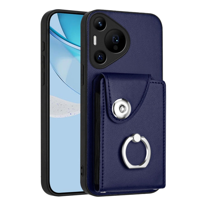 Organ Card Bag Ring Holder Phone Case, For Huawei Pura 70 Pro / 70 Pro+, For Huawei Pura 70 Ultra, For Huawei Pura 70
