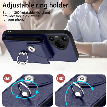 Organ Card Bag Ring Holder Phone Case, For Huawei Pura 70 Pro / 70 Pro+, For Huawei Pura 70 Ultra, For Huawei Pura 70