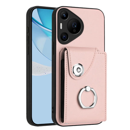 Organ Card Bag Ring Holder Phone Case, For Huawei Pura 70 Pro / 70 Pro+, For Huawei Pura 70 Ultra, For Huawei Pura 70