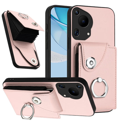 Organ Card Bag Ring Holder Phone Case, For Huawei Pura 70 Pro / 70 Pro+, For Huawei Pura 70 Ultra, For Huawei Pura 70
