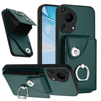 Organ Card Bag Ring Holder Phone Case, For Huawei Pura 70 Pro / 70 Pro+, For Huawei Pura 70 Ultra, For Huawei Pura 70