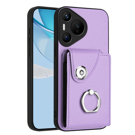 Organ Card Bag Ring Holder Phone Case, For Huawei Pura 70 Pro / 70 Pro+, For Huawei Pura 70 Ultra, For Huawei Pura 70