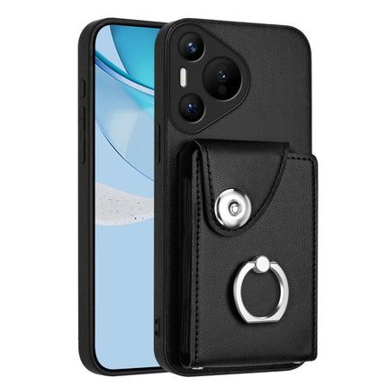 Organ Card Bag Ring Holder Phone Case, For Huawei Pura 70 Pro / 70 Pro+, For Huawei Pura 70 Ultra, For Huawei Pura 70