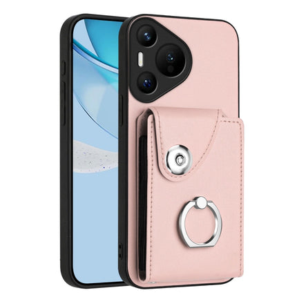 Organ Card Bag Ring Holder Phone Case, For Huawei Pura 70 Pro / 70 Pro+, For Huawei Pura 70 Ultra, For Huawei Pura 70