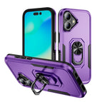 For iPhone 16 / Purple+Black