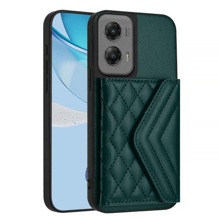 Rhombic Texture Card Bag RFID Phone Case with Long Lanyard, For Motorola Moto G Stylus 5G 2024, For Motorola Moto G Play 2024 5G, For Motorola Moto G Power 2024 5G