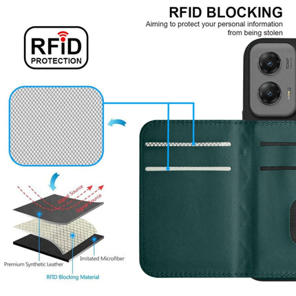 Rhombic Texture Card Bag RFID Phone Case with Long Lanyard, For Motorola Moto G Stylus 5G 2024, For Motorola Moto G Play 2024 5G, For Motorola Moto G Power 2024 5G