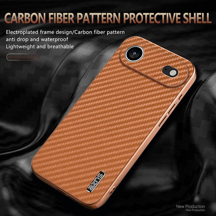 AZNS Electroplated Edge Carbon Fiber Texture Phone Case, For iPhone Air, For iPhone 16 Pro Max, For iPhone 16 Pro, For iPhone 16 Plus, For iPhone 16, For iPhone 15 Pro Max