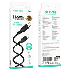 BOROFONE BX113 60W USB-C / Type-C to Type-C Silicone Charging Data Cable