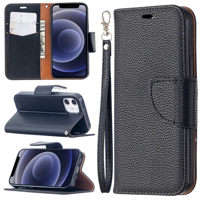 Litchi Texture Pure Color Horizontal Flip Leather Case with Holder & Card Slots & Wallet & Lanyard, For iPhone 12 Pro Max, For iPhone 12 / 12 Pro, For iPhone 12 mini