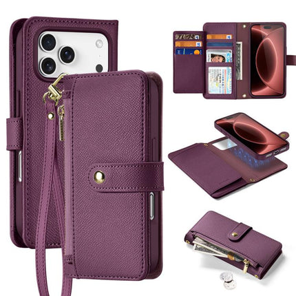 DUX DUCIS Lawa Series 2 in 1 Wallet Zipper Detachable MagSafe Phone Case with Lanyard, For iPhone 18 Pro, For iPhone 18 Pro Max, For iPhone 17e / 16e, For iPhone 17 Pro Max, For iPhone 17 Pro, For iPhone 17