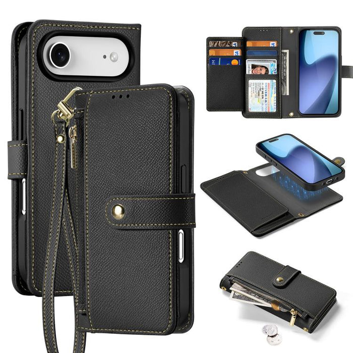DUX DUCIS Lawa Series 2 in 1 Wallet Zipper Detachable MagSafe Phone Case with Lanyard, For iPhone Air, For iPhone 16 Pro Max, For iPhone 16 Pro, For iPhone 16