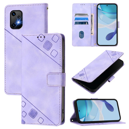 Skin-feel Embossed Leather Phone Case, For Umidigi G100X 4G / 5G, For Umidigi G100 Pro, For UMIDIGI Note 100, For Umidigi Bison X20