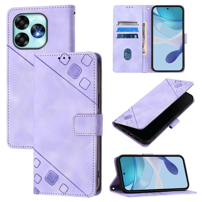 Skin-feel Embossed Leather Phone Case, For Umidigi A15 / A15C / A15T, For UMIDIGI Power 7 / Power 7S, For UMIDIGI Power 7 Max
