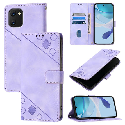 Skin-feel Embossed Leather Phone Case, For Umidigi A15 / A15C / A15T, For UMIDIGI Power 7 / Power 7S, For UMIDIGI Power 7 Max