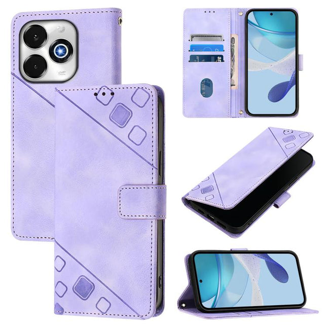 Skin-feel Embossed Leather Phone Case, For Umidigi G100X 4G / 5G, For Umidigi G100 Pro, For UMIDIGI Note 100, For Umidigi Bison X20