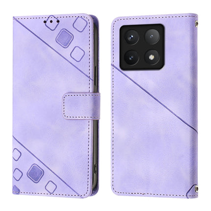 Skin-feel Embossed Leather Phone Case, For Xiaomi 14T Pro, For Xiaomi 14T