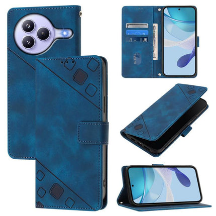 Skin-feel Embossed Leather Phone Case, For Xiaomi 15T 5G, For Xiaomi Civi 5 Pro 5G, For Xiaomi 15S Pro 5G, For Xiaomi Poco M7 5G / C75 4G