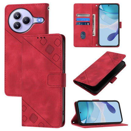 Skin-feel Embossed Leather Phone Case, For Xiaomi 15T 5G, For Xiaomi Civi 5 Pro 5G, For Xiaomi 15S Pro 5G, For Xiaomi Poco M7 5G / C75 4G