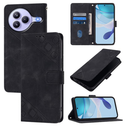 Skin-feel Embossed Leather Phone Case, For Xiaomi 15T 5G, For Xiaomi Civi 5 Pro 5G, For Xiaomi 15S Pro 5G, For Xiaomi Poco M7 5G / C75 4G