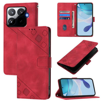 Skin-feel Embossed Leather Phone Case, For Xiaomi 17 Max 5G, For Xiaomi 17T Pro 5G, For Xiaomi Poco M7 4G 169mm, For Xiaomi 15T Pro 5G