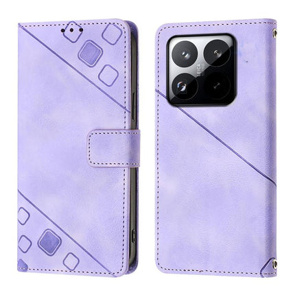 Skin-feel Embossed Leather Phone Case, For Xiaomi 15T 5G, For Xiaomi Civi 5 Pro 5G, For Xiaomi 15S Pro 5G, For Xiaomi Poco M7 5G / C75 4G