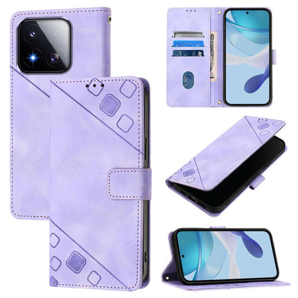 Skin-feel Embossed Leather Phone Case, For Xiaomi 17 Max 5G, For Xiaomi 17T Pro 5G, For Xiaomi Poco M7 4G 169mm, For Xiaomi 15T Pro 5G