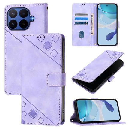 Skin-feel Embossed Leather Phone Case, For Xiaomi 17 Max 5G, For Xiaomi 17T Pro 5G, For Xiaomi Poco M7 4G 169mm, For Xiaomi 15T Pro 5G