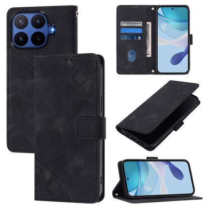 Skin-feel Embossed Leather Phone Case, For Xiaomi 17 Max 5G, For Xiaomi 17T Pro 5G, For Xiaomi Poco M7 4G 169mm, For Xiaomi 15T Pro 5G