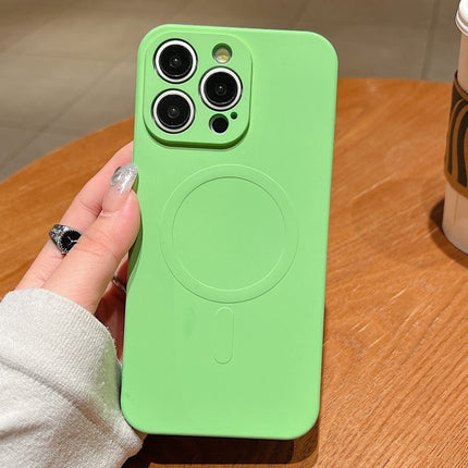 Solid Color Liquid Silicone MagSafe Magnetic Phone Case