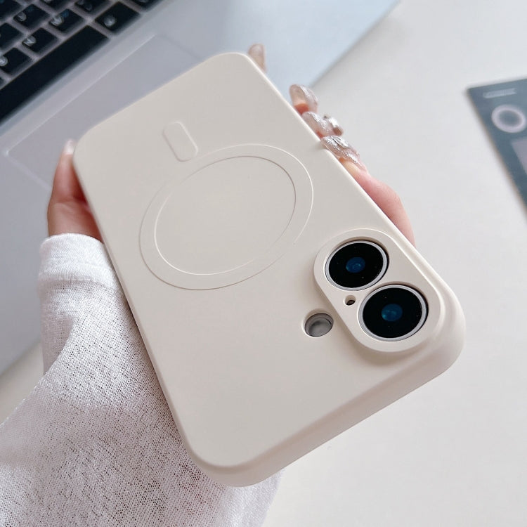 Solid Color Liquid Silicone MagSafe Magnetic Phone Case