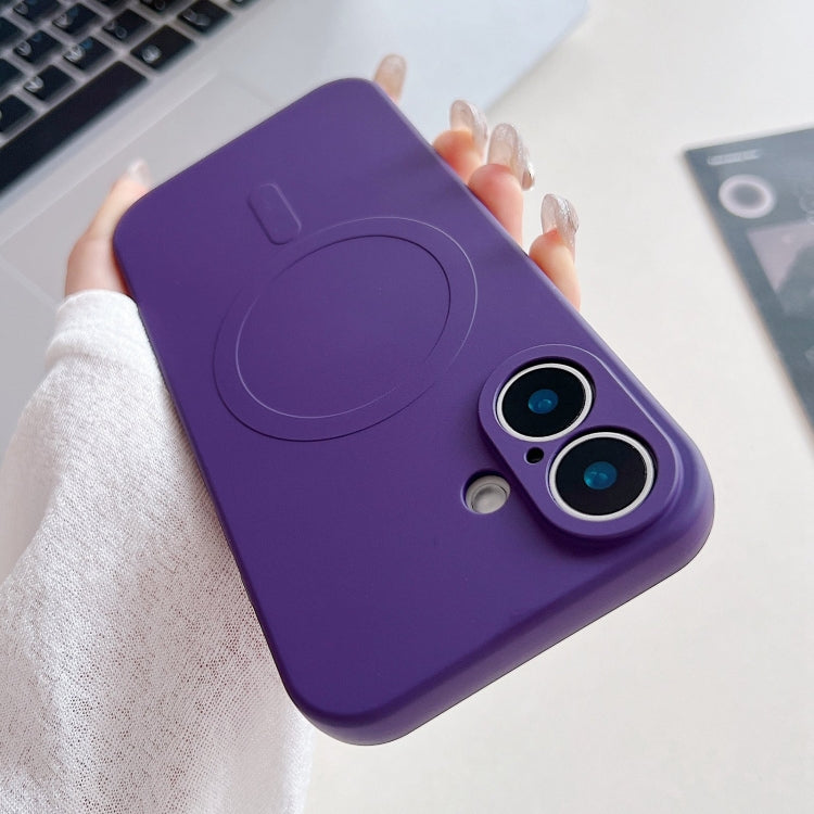 Solid Color Liquid Silicone MagSafe Magnetic Phone Case