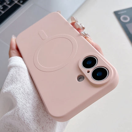 Solid Color Liquid Silicone MagSafe Magnetic Phone Case, For iPhone 16 Plus