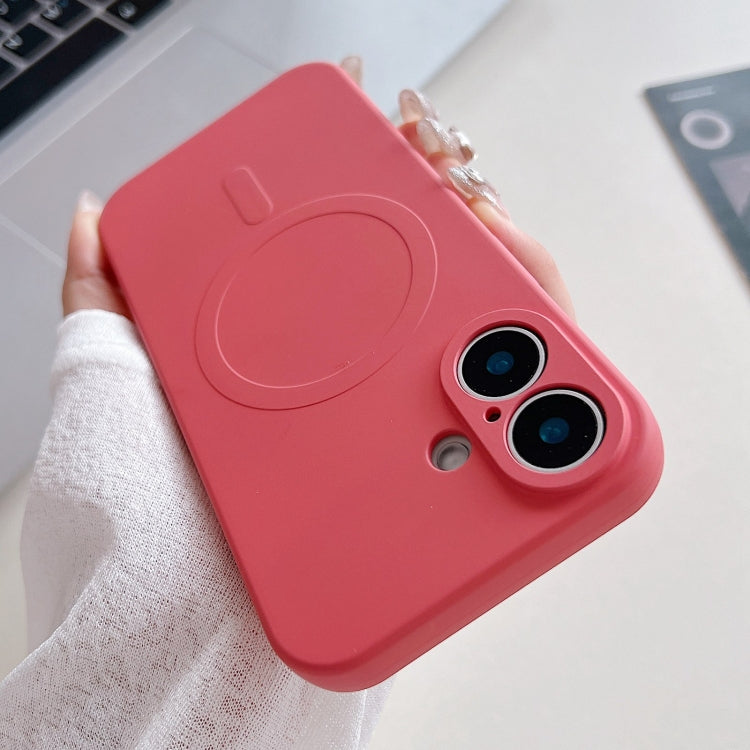 Solid Color Liquid Silicone MagSafe Magnetic Phone Case