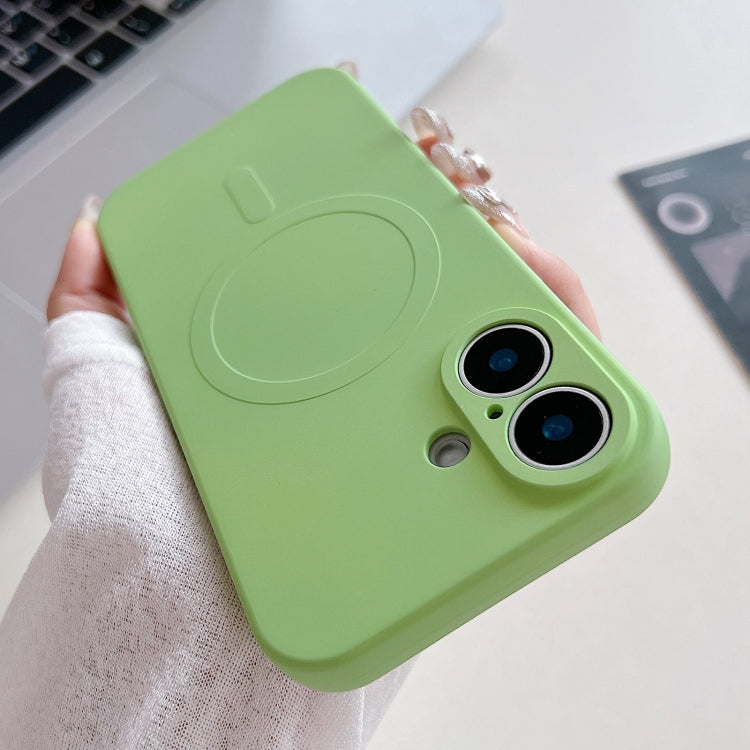 Solid Color Liquid Silicone MagSafe Magnetic Phone Case