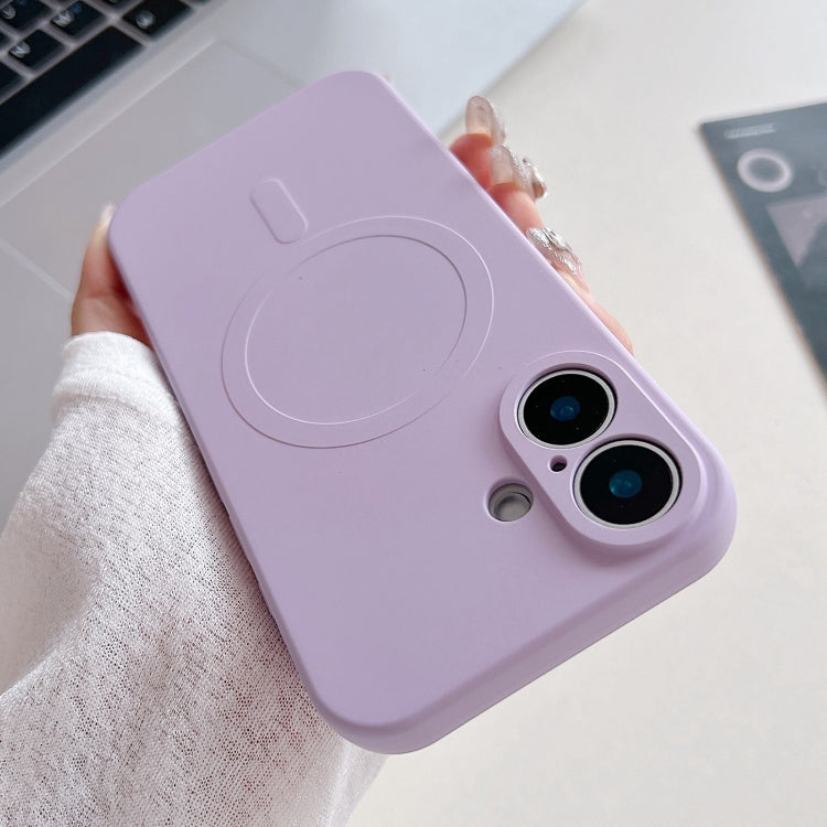 Solid Color Liquid Silicone MagSafe Magnetic Phone Case