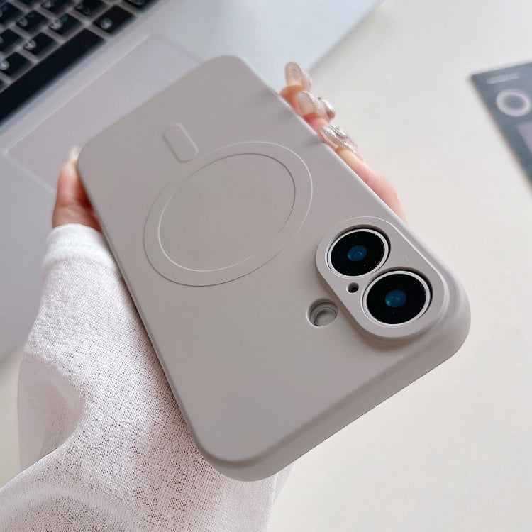 Solid Color Liquid Silicone MagSafe Magnetic Phone Case