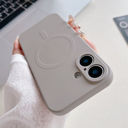 Solid Color Liquid Silicone MagSafe Magnetic Phone Case, For iPhone 16 Plus