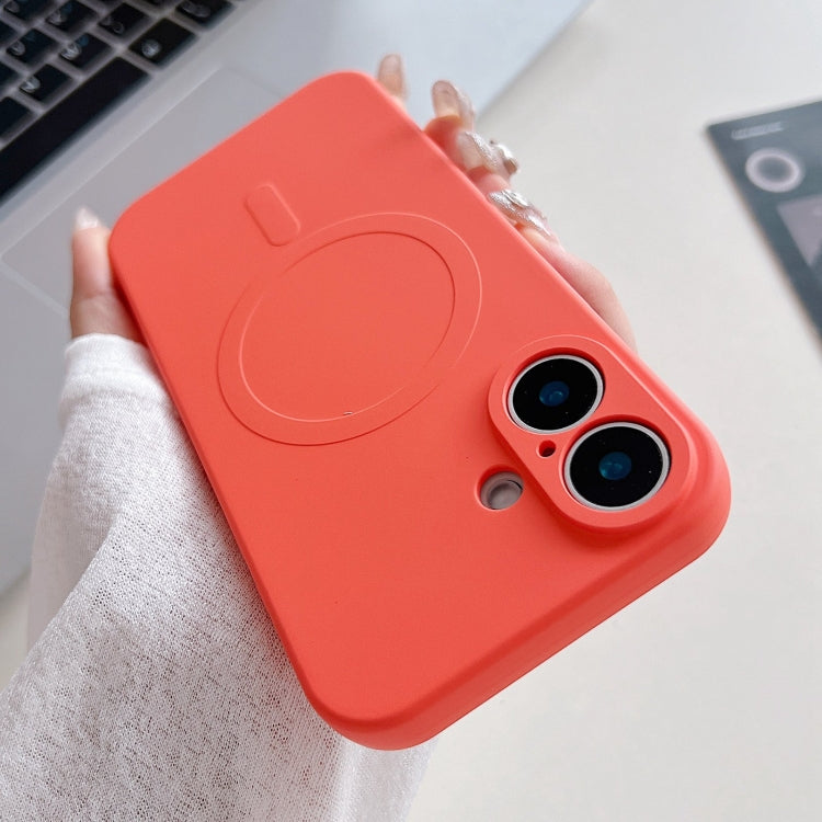 Solid Color Liquid Silicone MagSafe Magnetic Phone Case