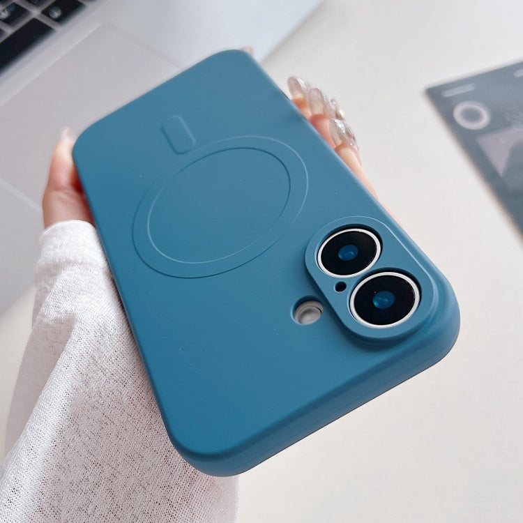 Solid Color Liquid Silicone MagSafe Magnetic Phone Case