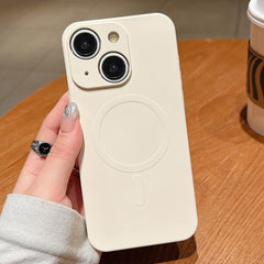 Solid Color Liquid Silicone MagSafe Magnetic Phone Case
