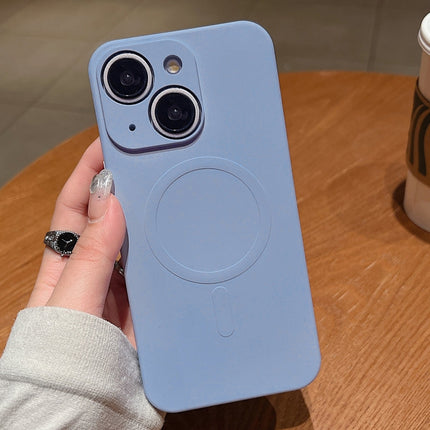 Solid Color Liquid Silicone MagSafe Magnetic Phone Case