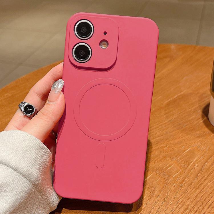 Solid Color Liquid Silicone MagSafe Magnetic Phone Case