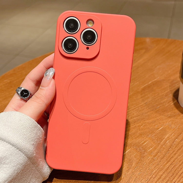 Solid Color Liquid Silicone MagSafe Magnetic Phone Case