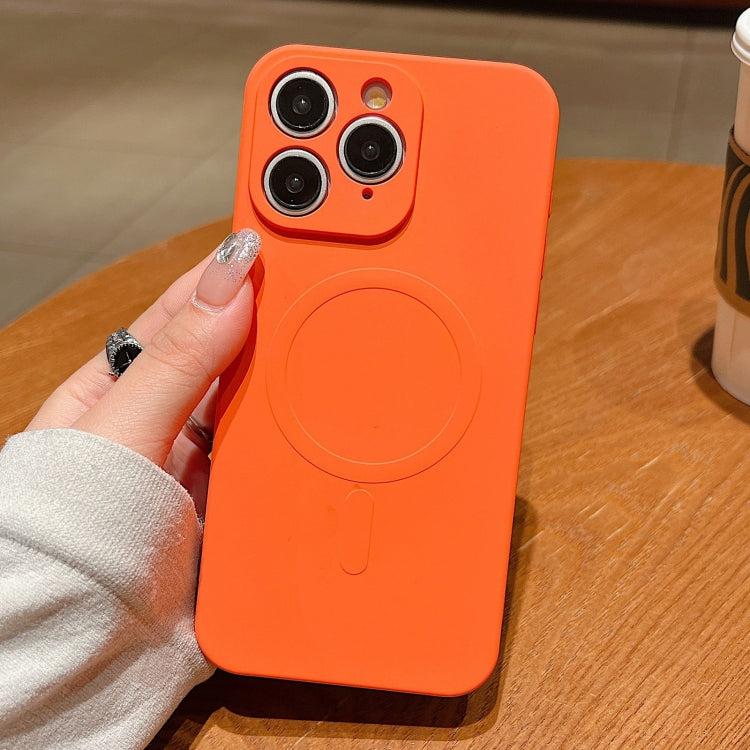 Solid Color Liquid Silicone MagSafe Magnetic Phone Case