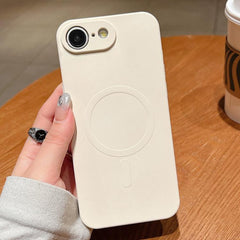 Solid Color Liquid Silicone MagSafe Magnetic Phone Case