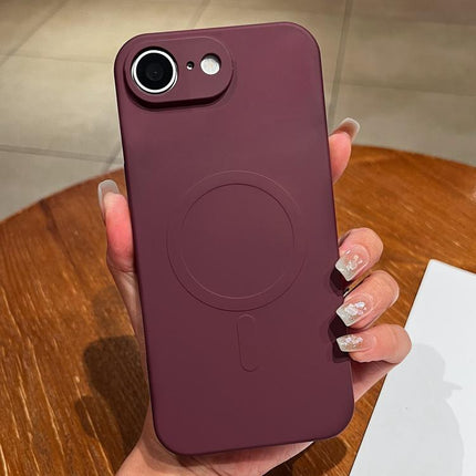 Solid Color Liquid Silicone MagSafe Magnetic Phone Case, For iPhone 17e / 16e