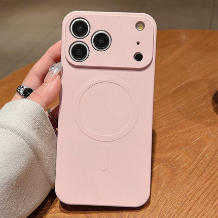 Solid Color Liquid Silicone MagSafe Magnetic Phone Case, For iPhone 17 Pro Max