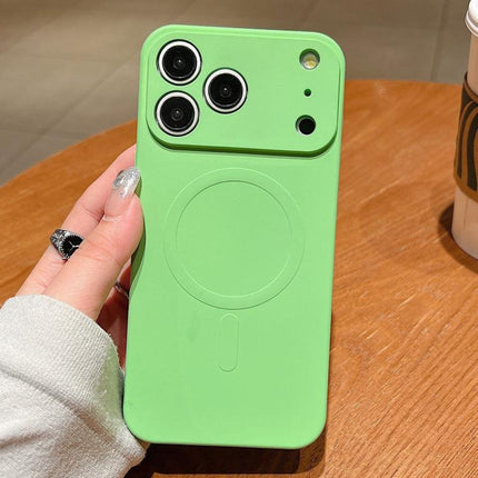 Solid Color Liquid Silicone MagSafe Magnetic Phone Case, For iPhone 17 Pro